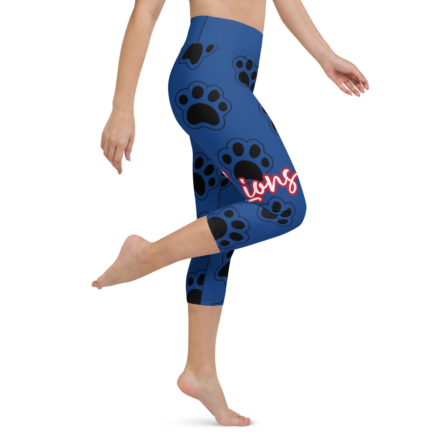 Lions Yoga Capri Leggings (Paws)