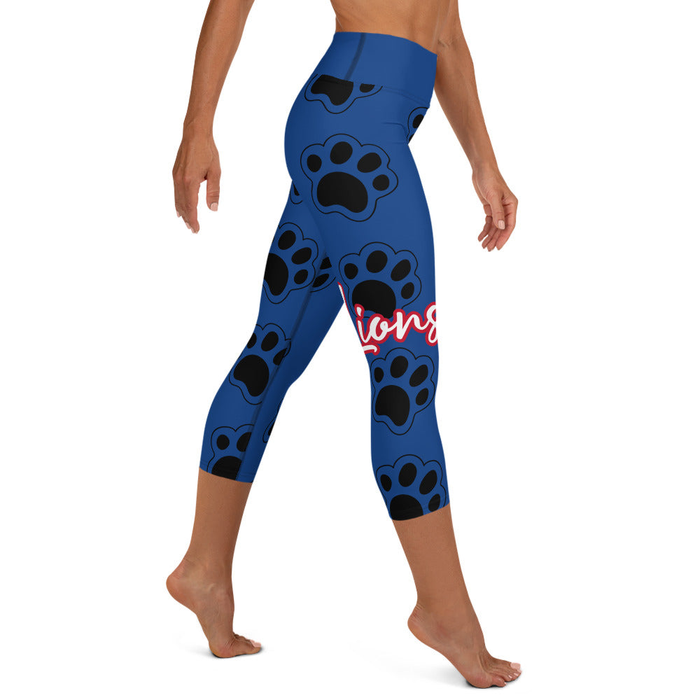 Lions Yoga Capri Leggings (Paws)