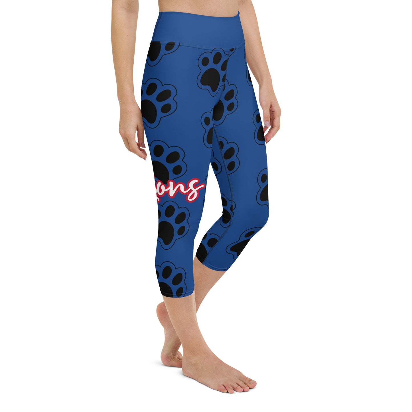 Lions Yoga Capri Leggings (Paws)