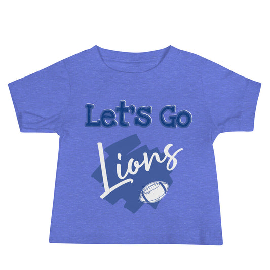 Lions Baby Jersey Short Sleeve Tee (Lets Go Football) Bella Canvas