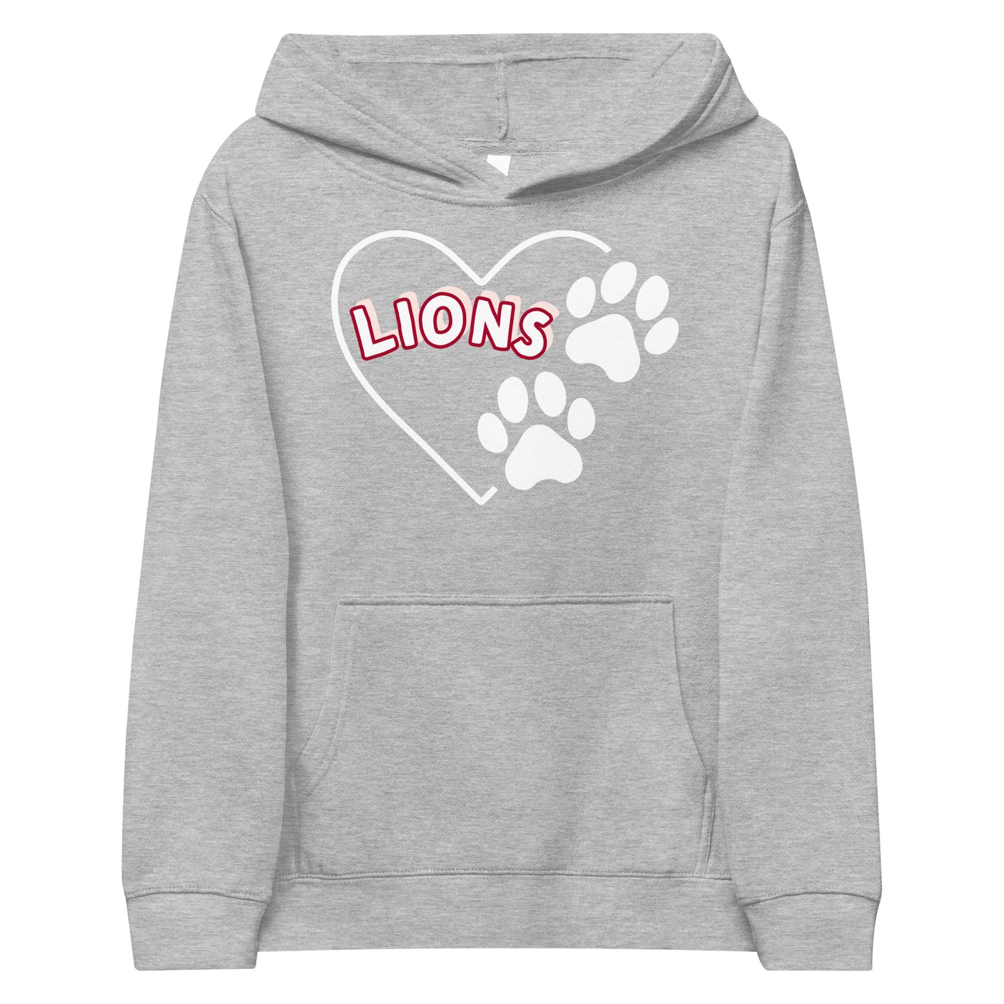 Lions Kids Fleece Hoodie (Hearts) Cotton Heritage