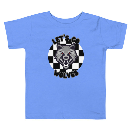 Wolves Toddler Short Sleeve Tee (checkered)