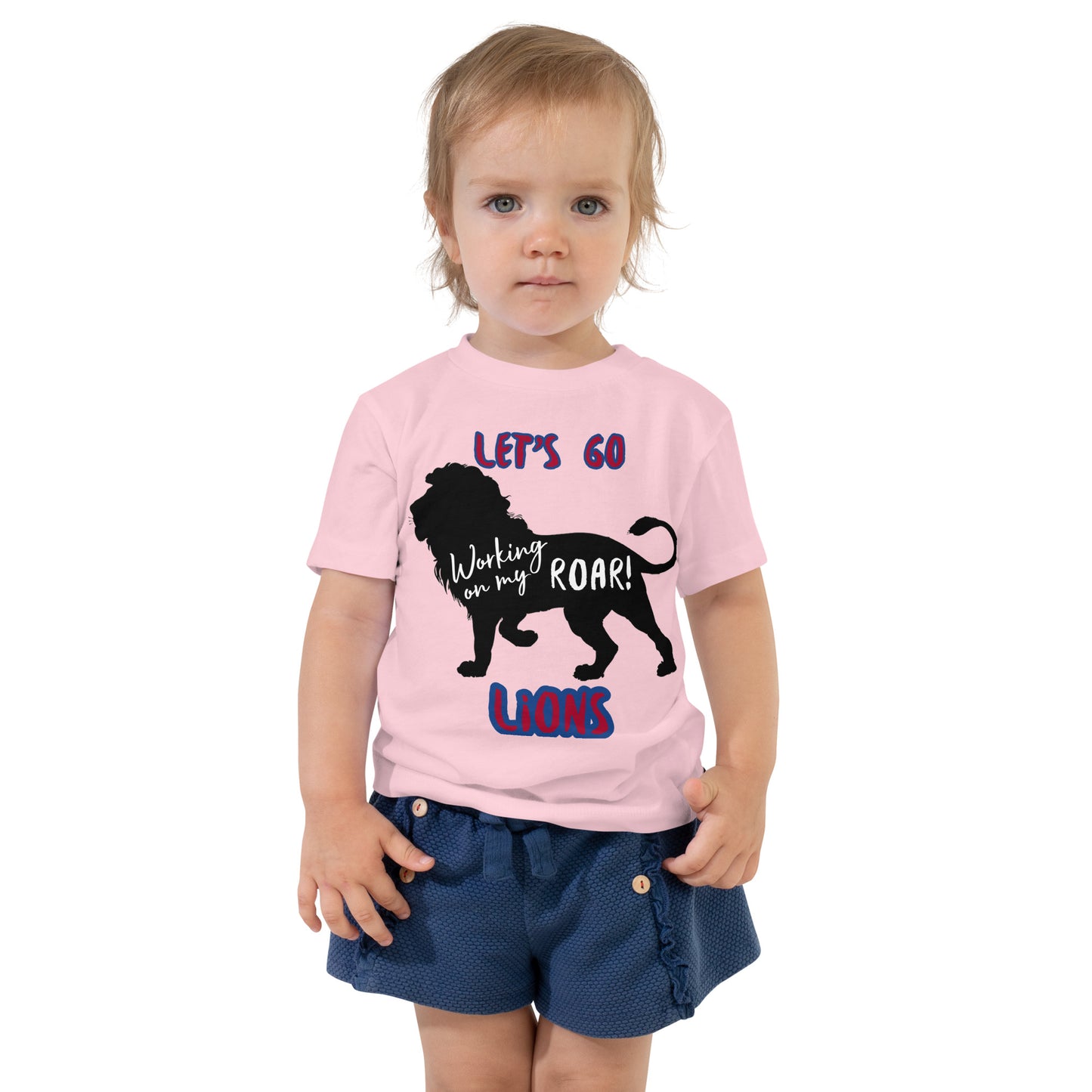 Lions Toddler Short Sleeve Tee (Working on my Roar) Bella Canvas