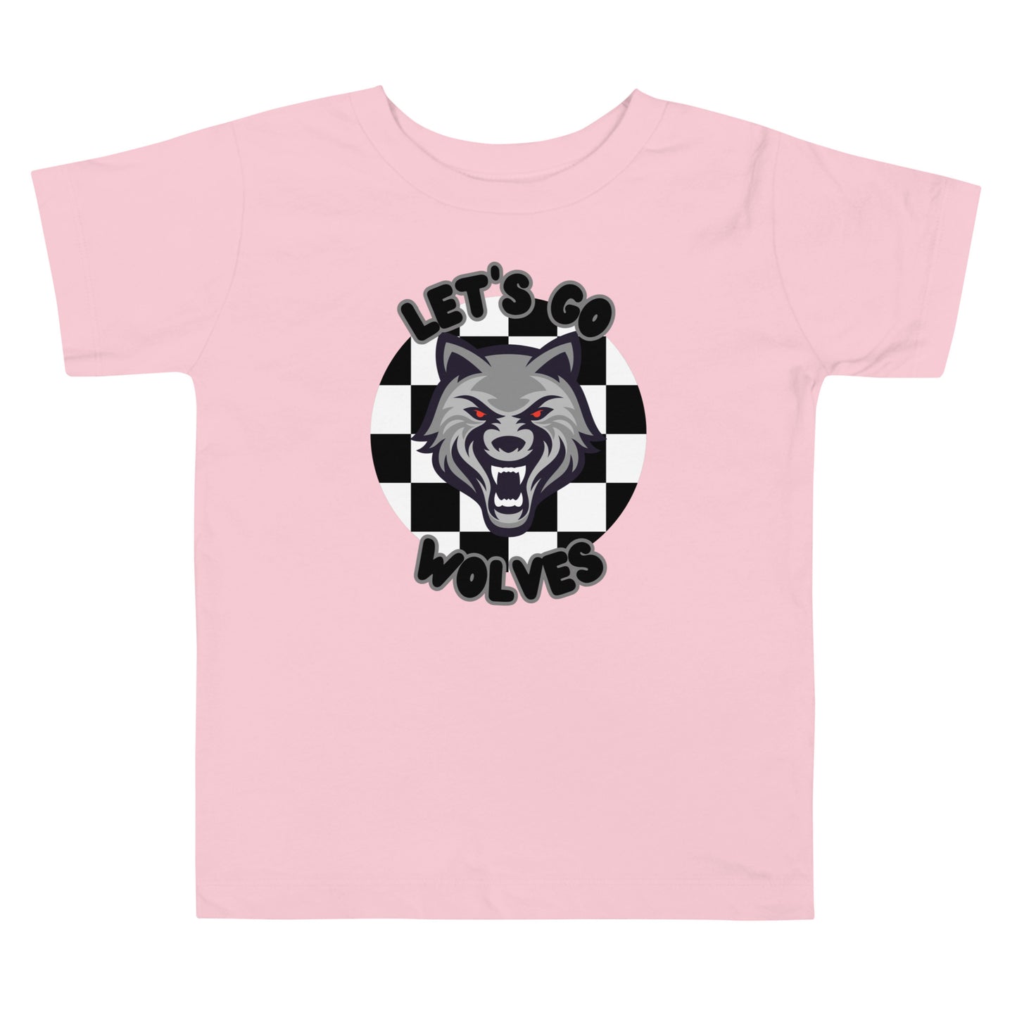 Wolves Toddler Short Sleeve Tee (checkered)