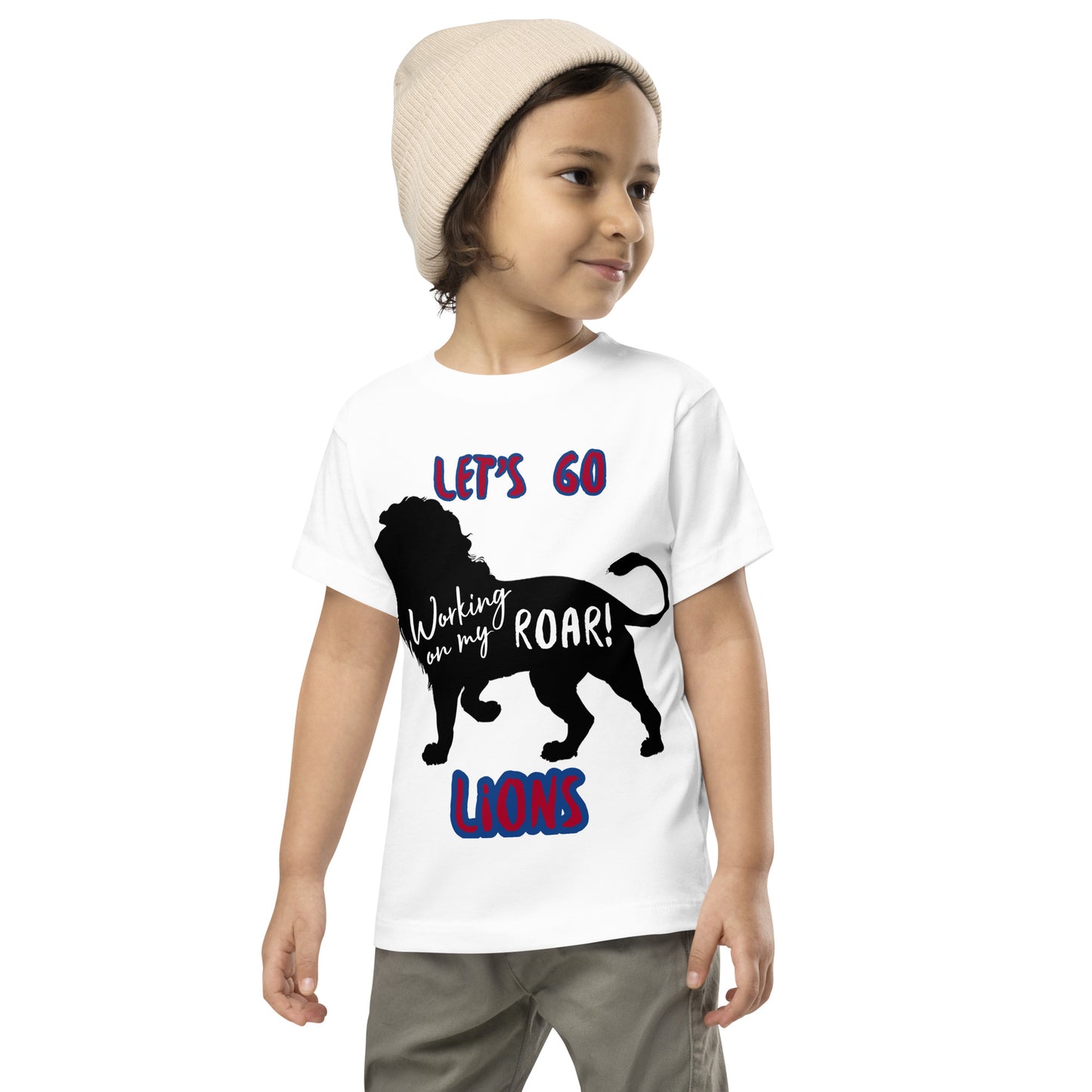 Lions Toddler Short Sleeve Tee (Working on my Roar) Bella Canvas