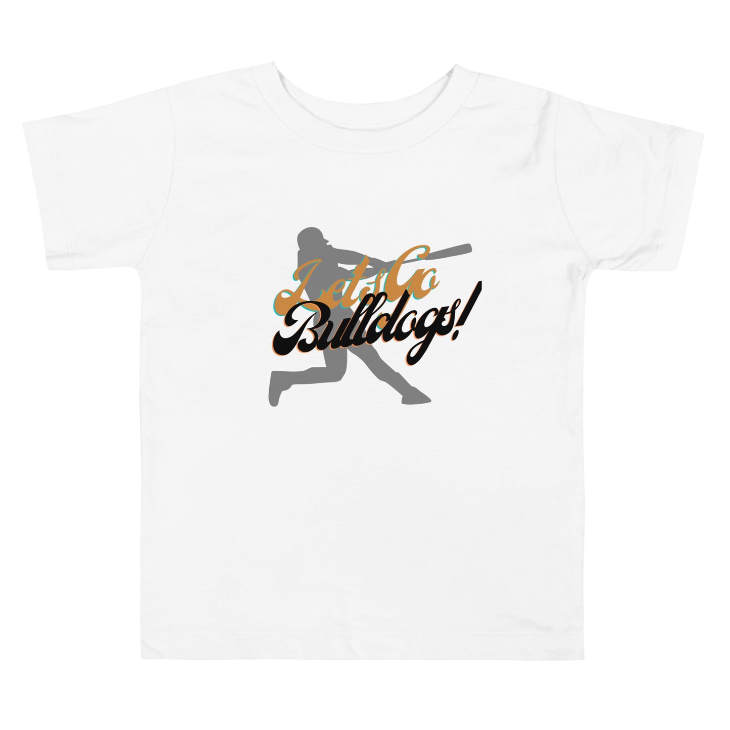 Bulldogs Toddler Short Sleeve Tee (Let's Go Baseball)