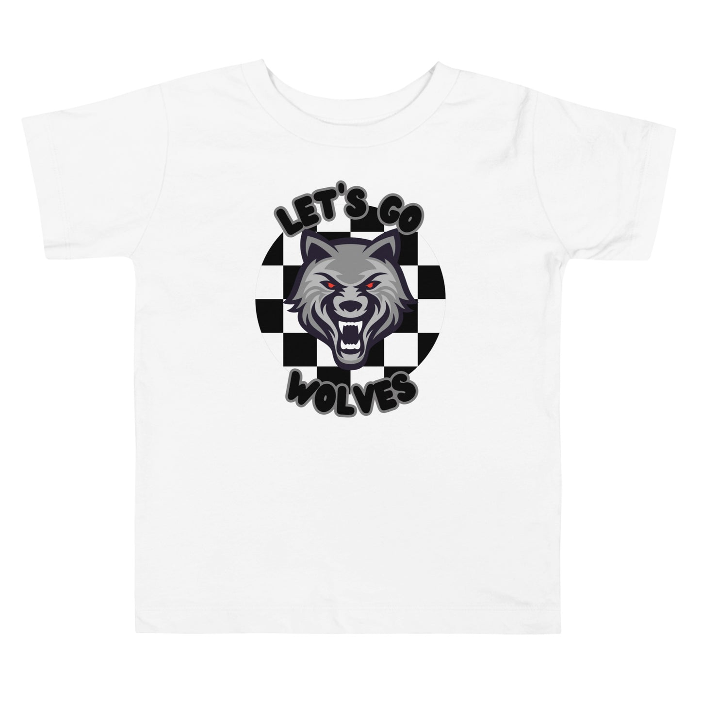 Wolves Toddler Short Sleeve Tee (checkered)