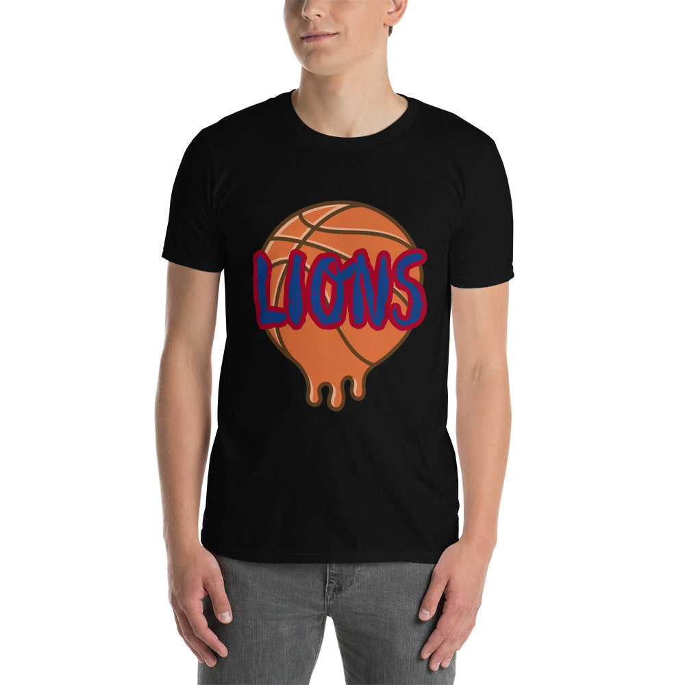 Lions Short-Sleeve Unisex T-Shirt (Basketball Melting)