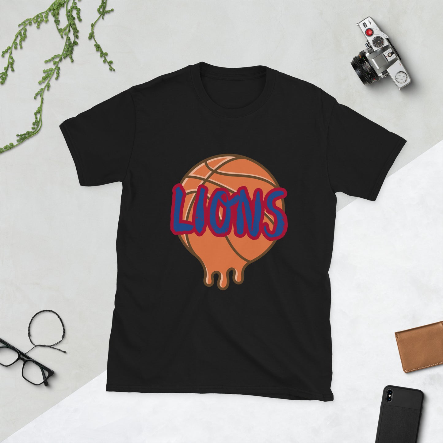 Lions Short-Sleeve Unisex T-Shirt (Basketball Melting)