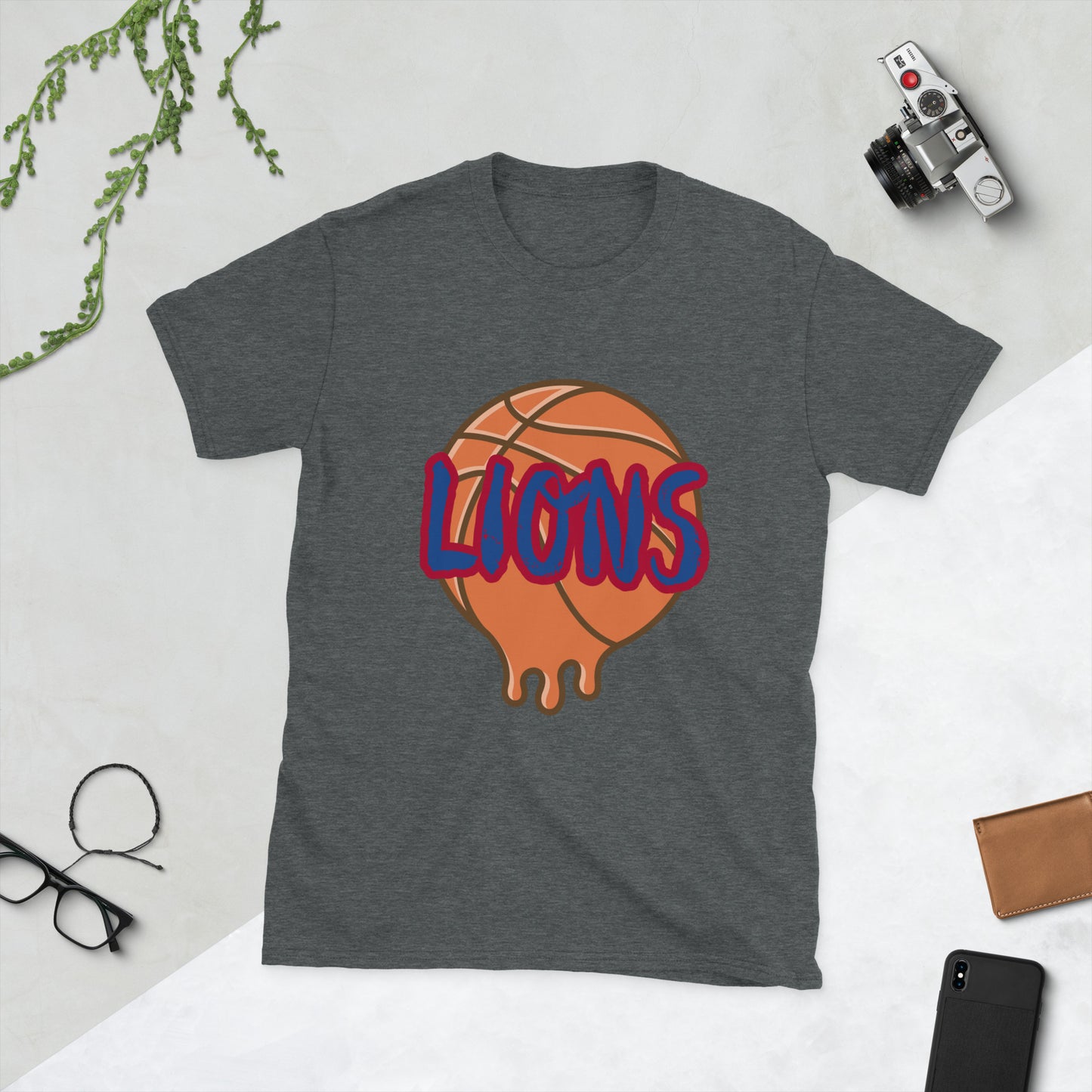 Lions Short-Sleeve Unisex T-Shirt (Basketball Melting)