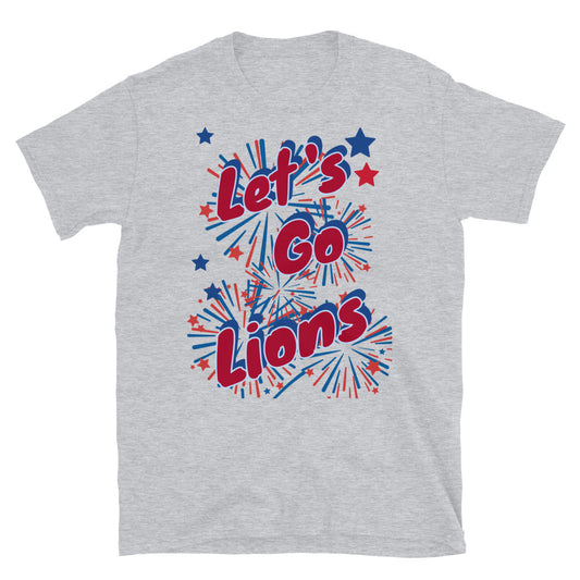 Lions Short-Sleeve Unisex T-Shirt (Fireworks)