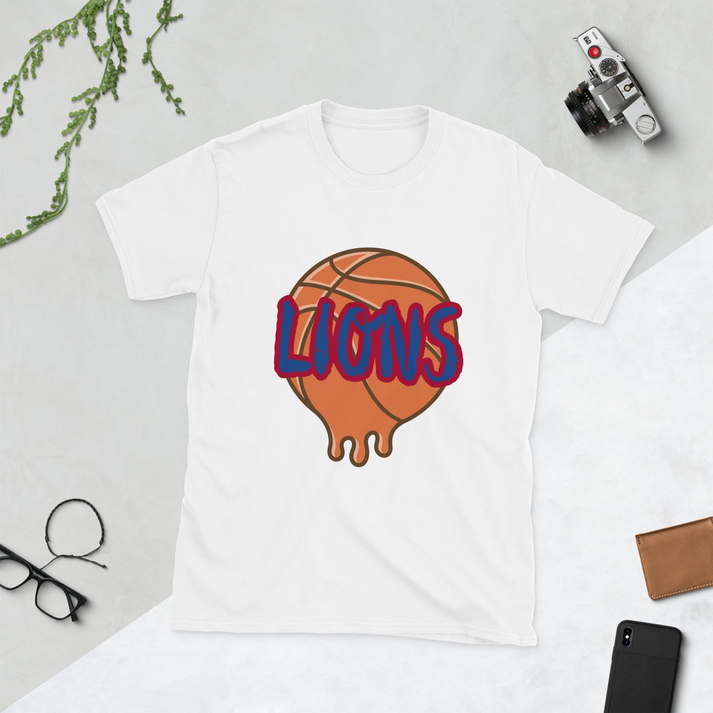 Lions Short-Sleeve Unisex T-Shirt (Basketball Melting)