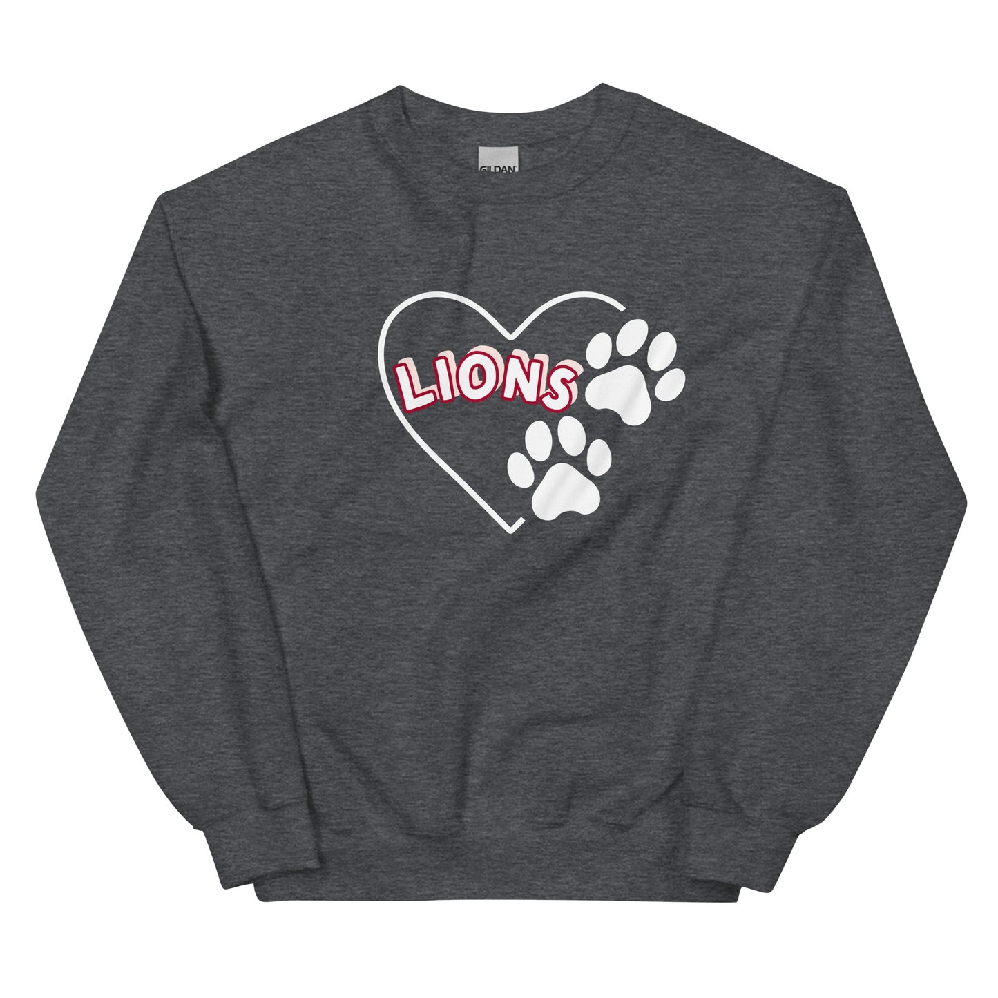 Lions Boyfriend Sweatshirt (Paw Heart)