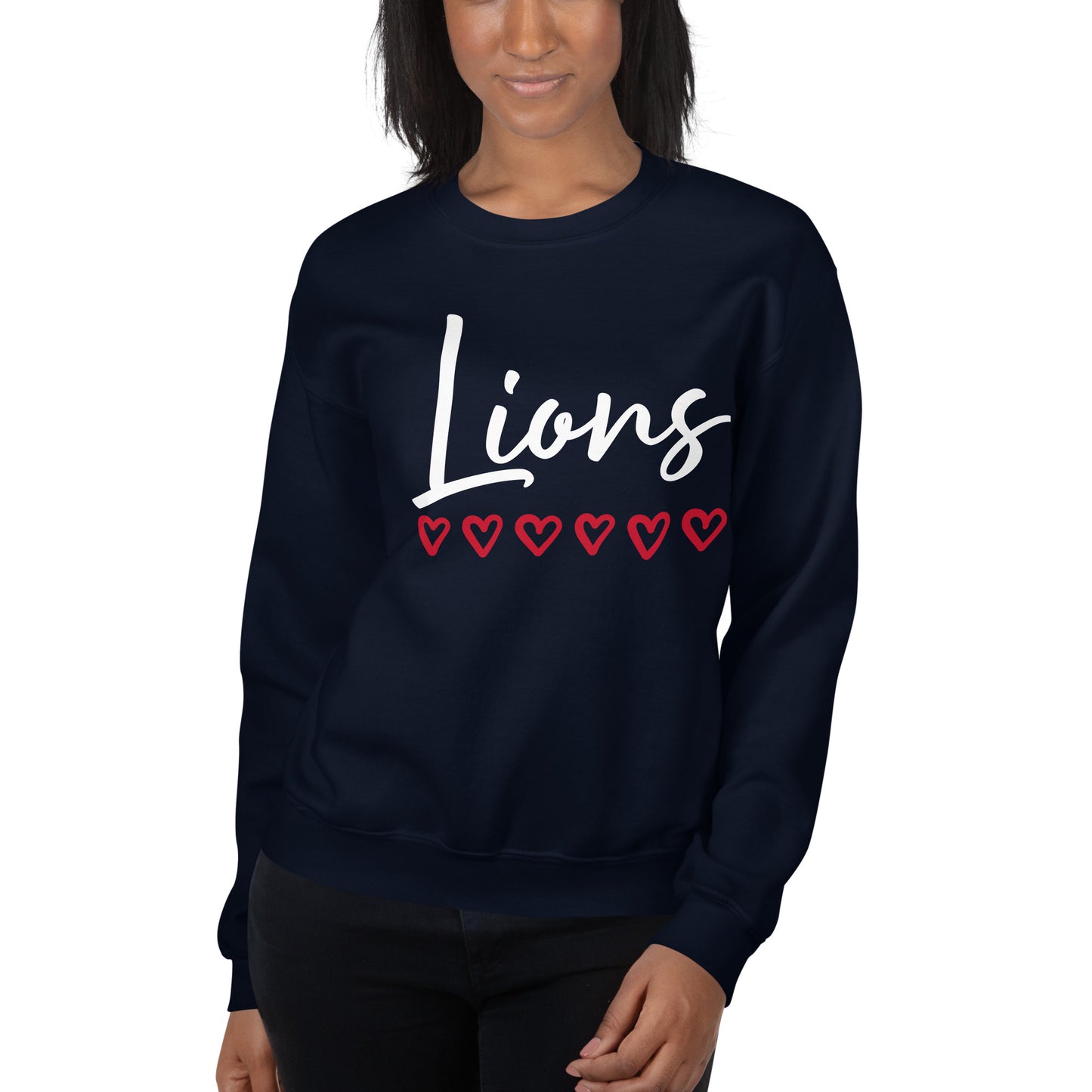 Lions Boyfriend Sweatshirt (Hearts)