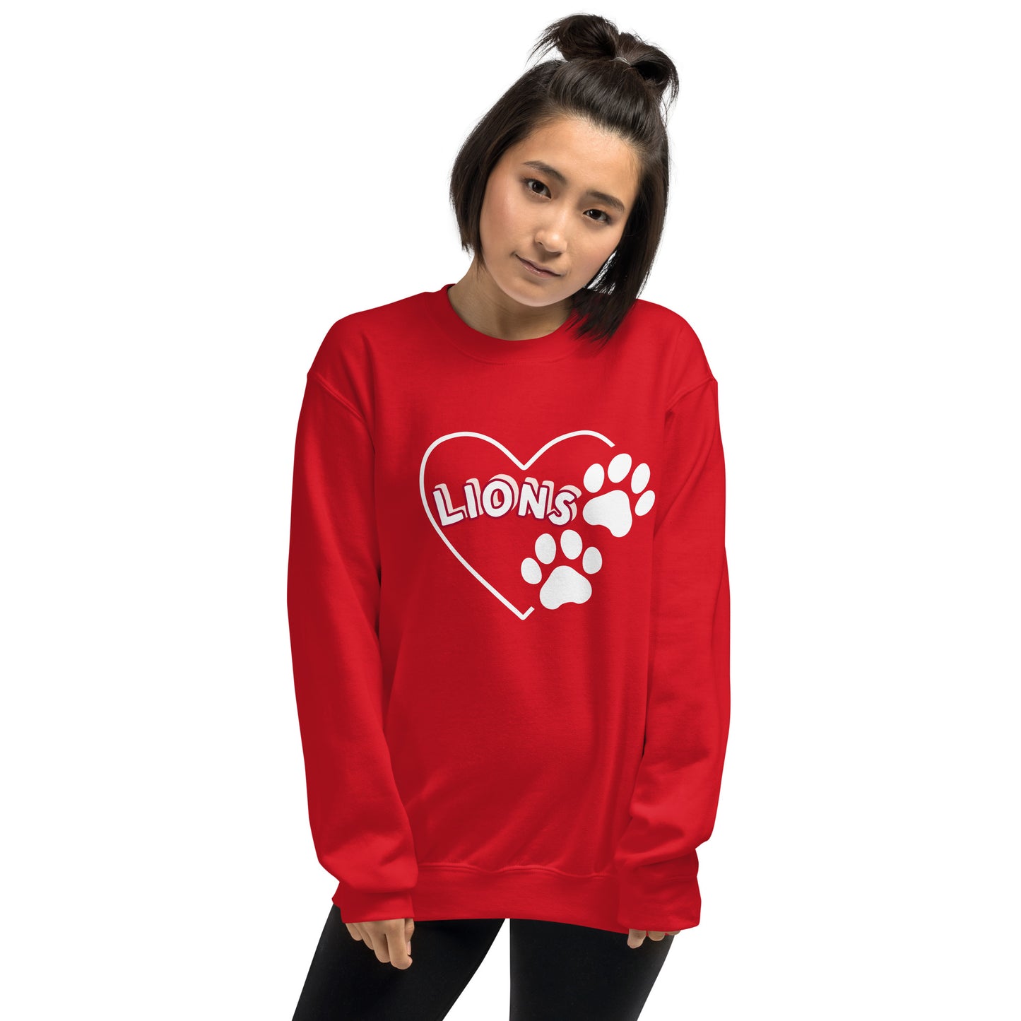 Lions Boyfriend Sweatshirt (Paw Heart)