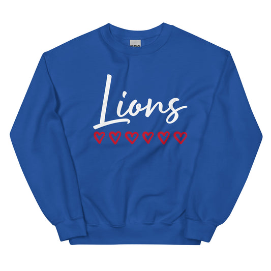 Lions Boyfriend Sweatshirt (Hearts)