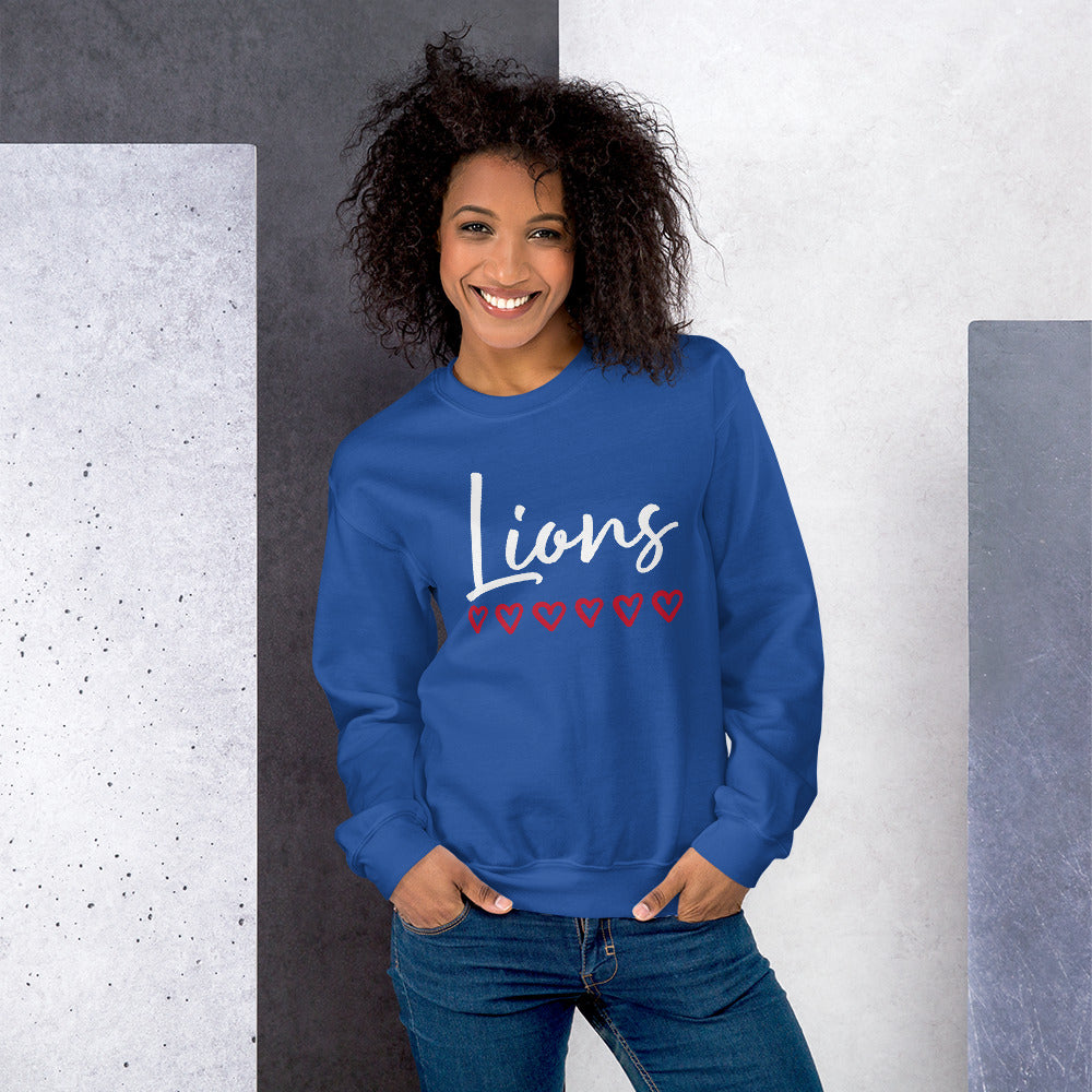 Lions Boyfriend Sweatshirt (Hearts)