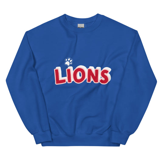 Lions Boyfriend Sweatshirt (Paw Dot)