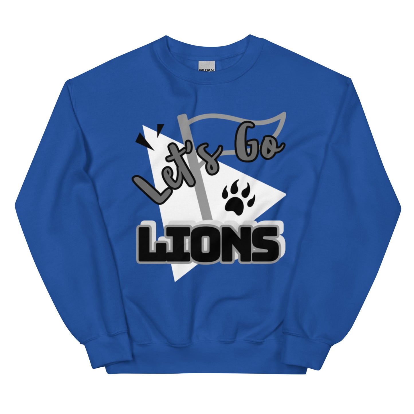 Lions Boyfriend Sweatshirt (Grey Scale)