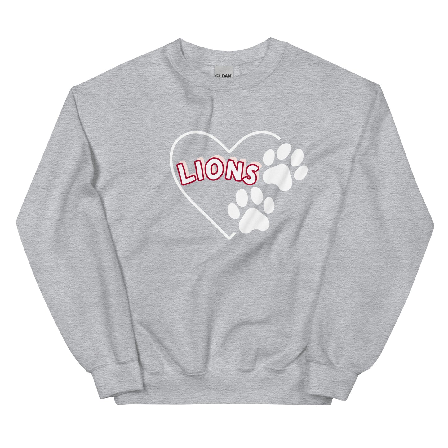 Lions Boyfriend Sweatshirt (Paw Heart)