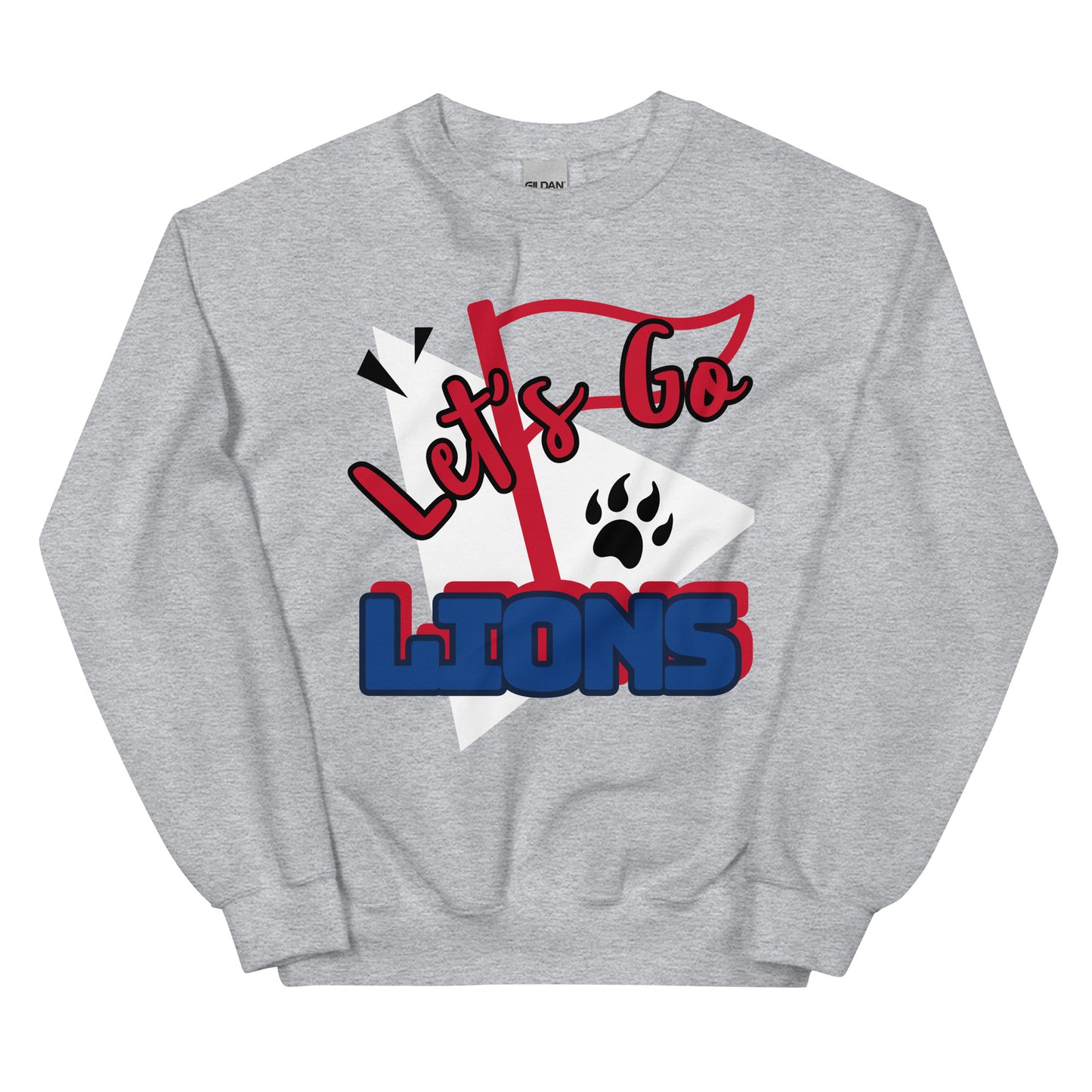 Lions Boyfriend Sweatshirt (Flag Lets Go)