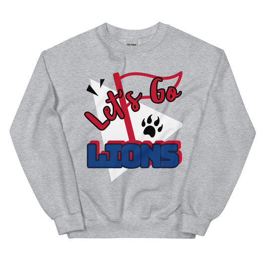 Lions Boyfriend Sweatshirt (Flag Lets Go)