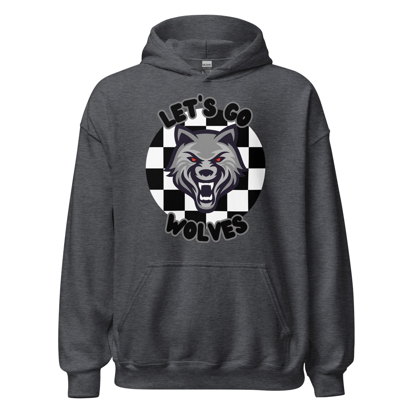 Wolves Unisex Hoodie (checkered)