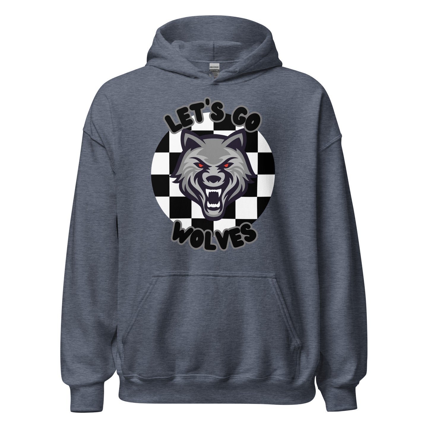 Wolves Unisex Hoodie (checkered)