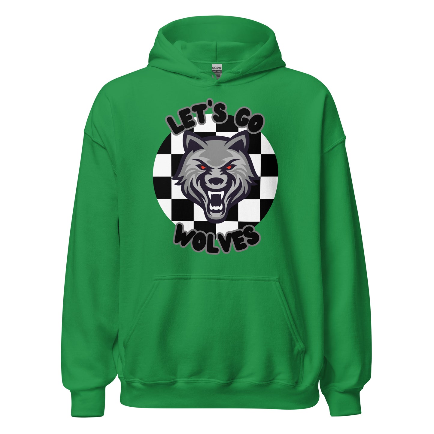 Wolves Unisex Hoodie (checkered)