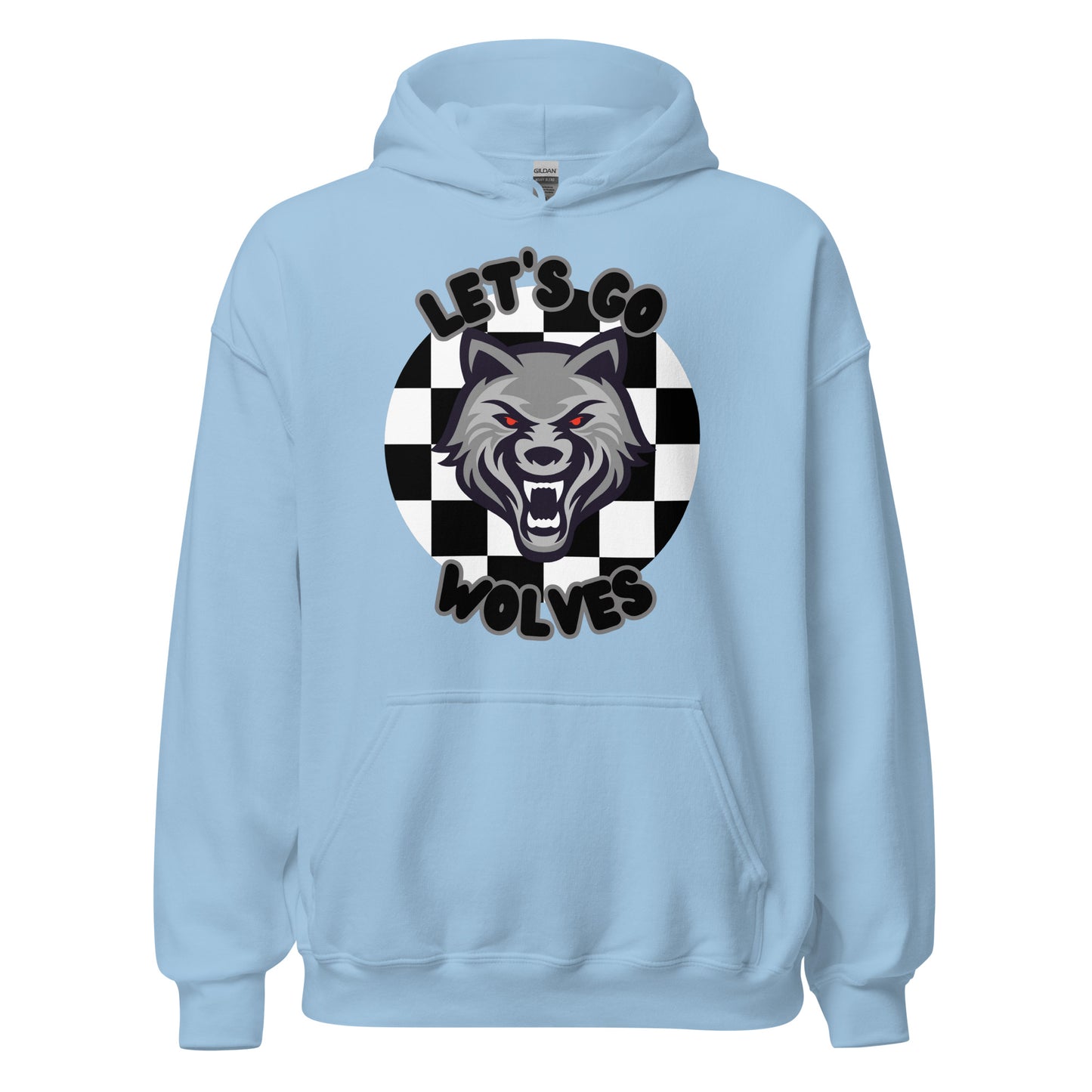 Wolves Unisex Hoodie (checkered)