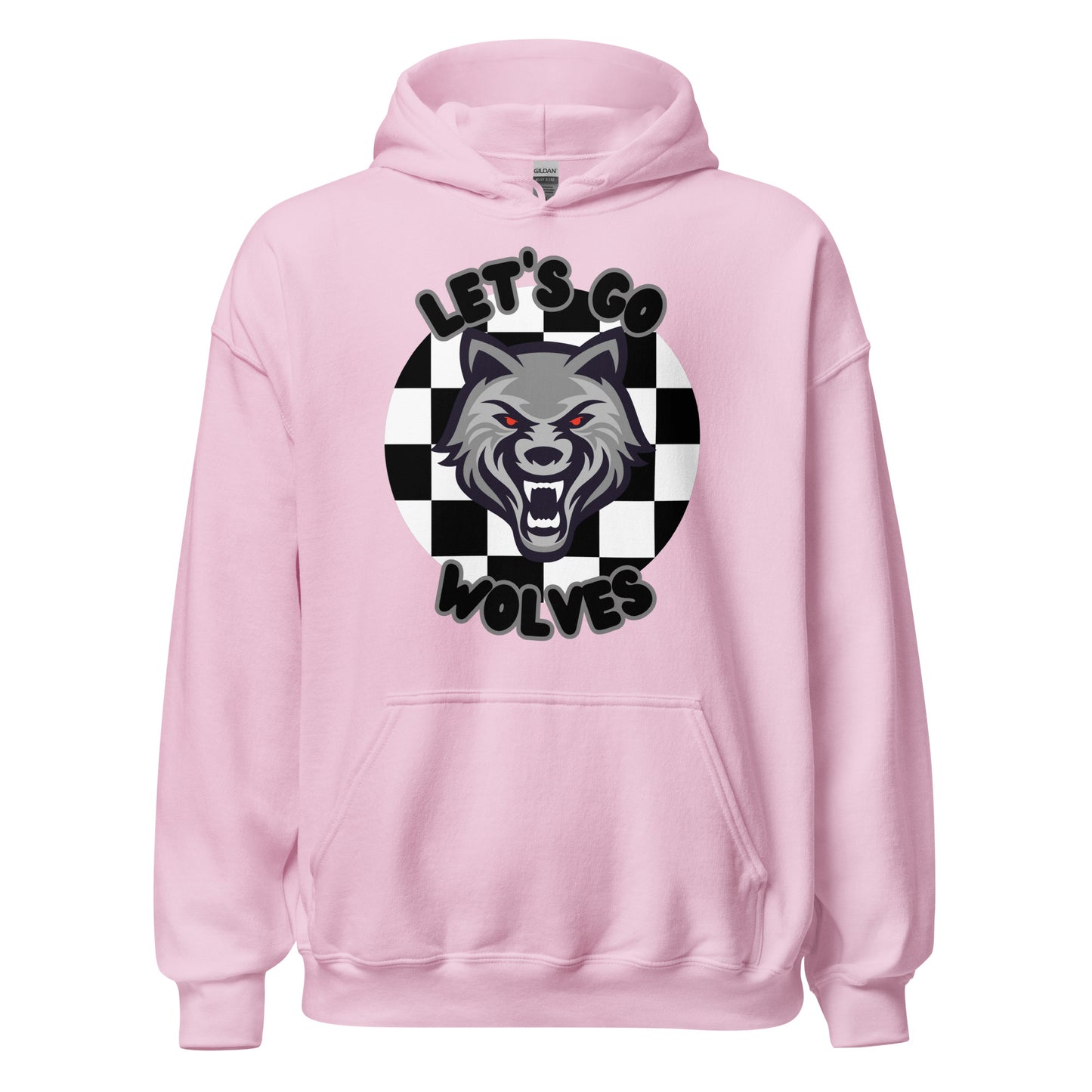 Wolves Unisex Hoodie (checkered)