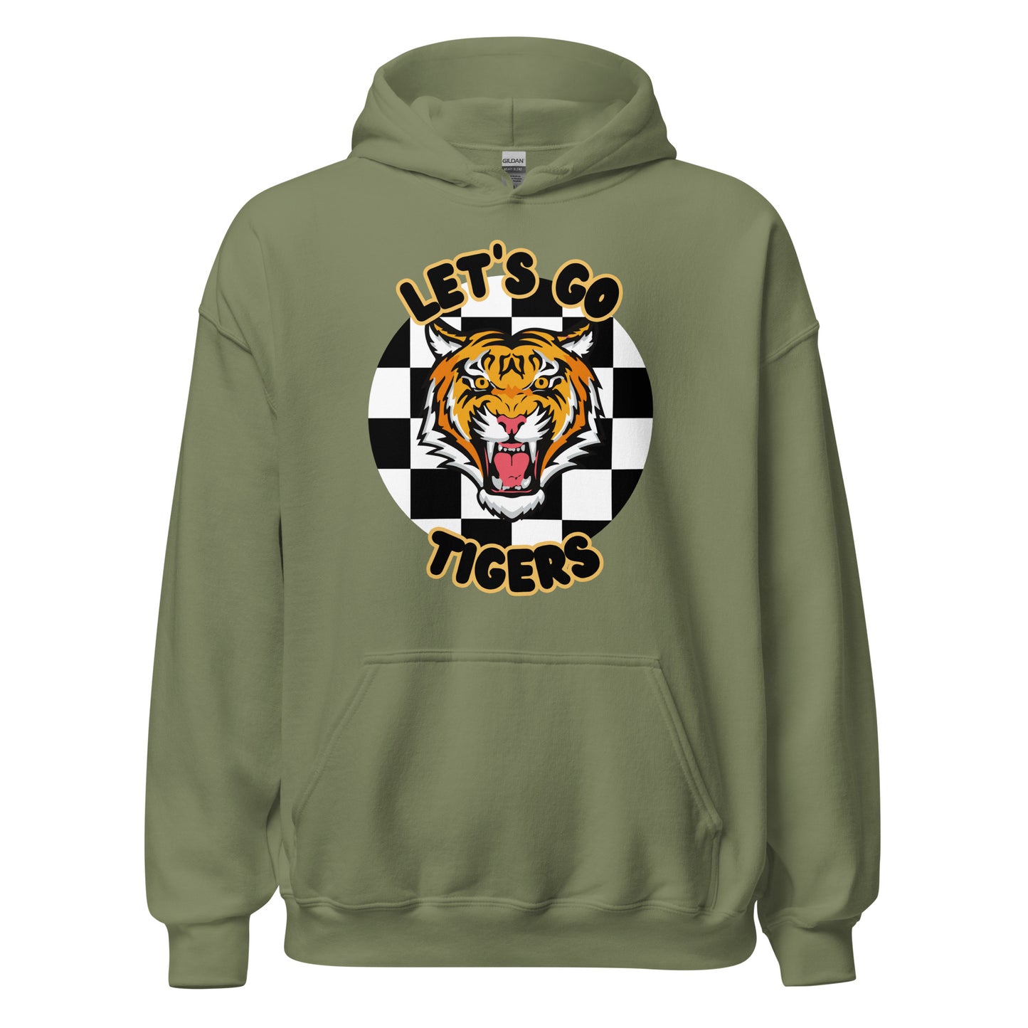 Tigers Unisex Hoodie (checkered)