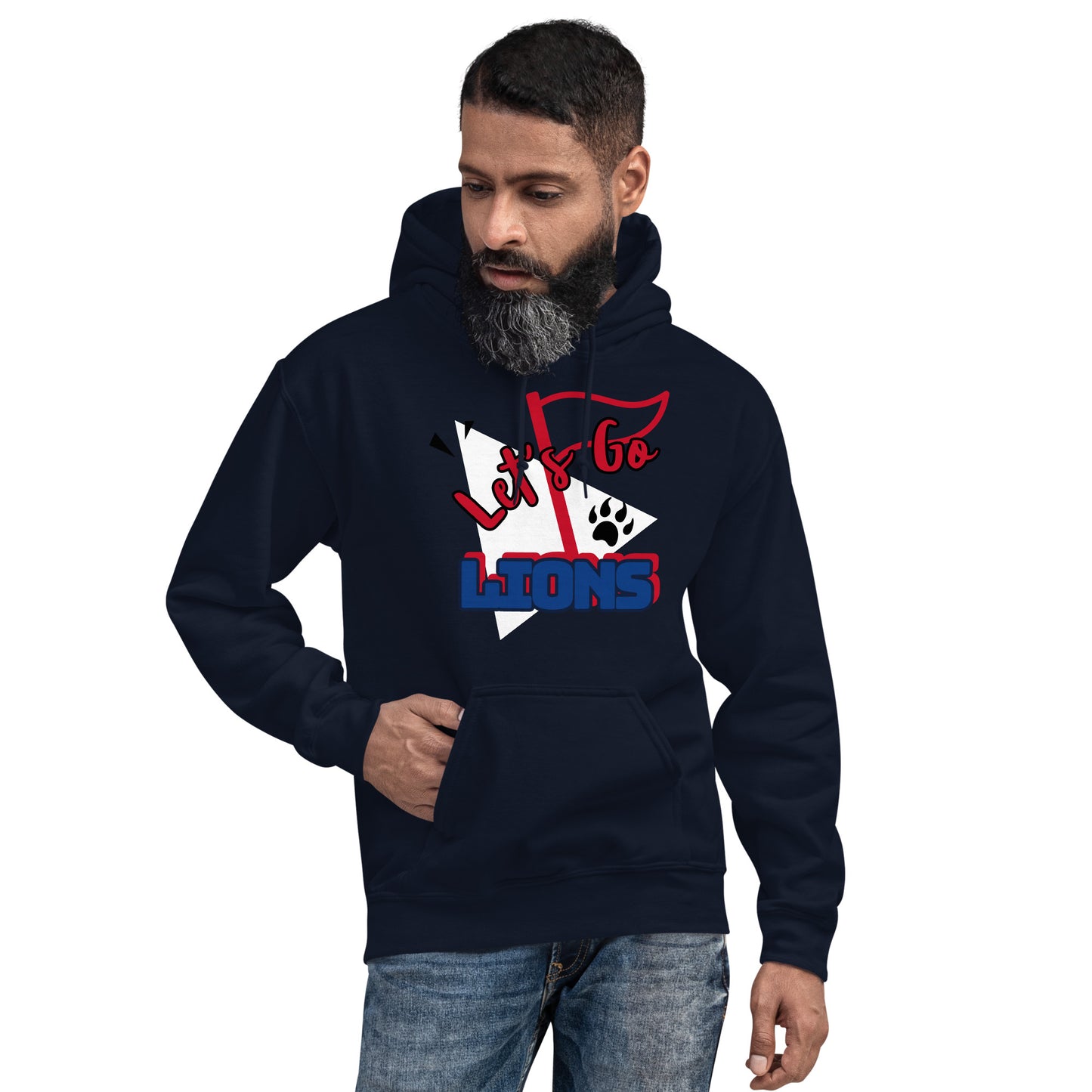 Lions Unisex Hoodie (Lets Go Flag