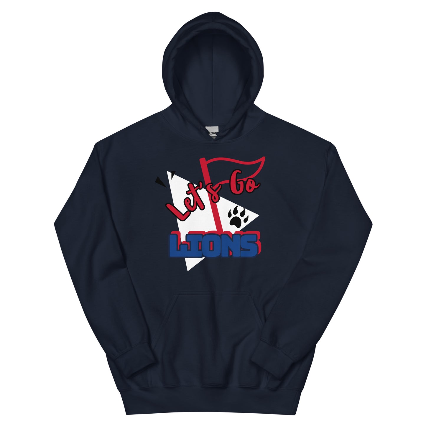 Lions Unisex Hoodie (Lets Go Flag