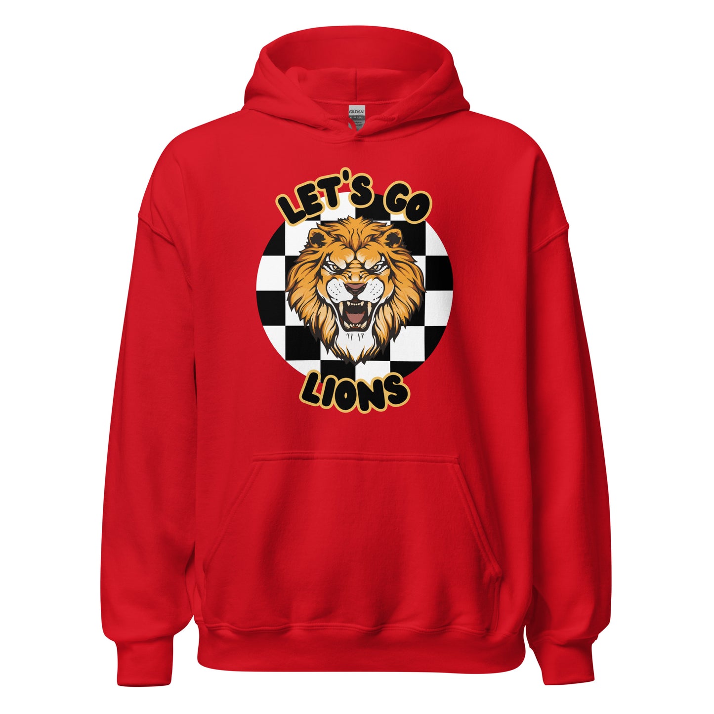 Lions Unisex Hoodie (checkered)