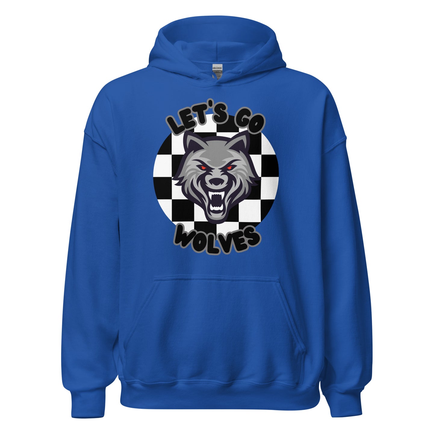 Wolves Unisex Hoodie (checkered)