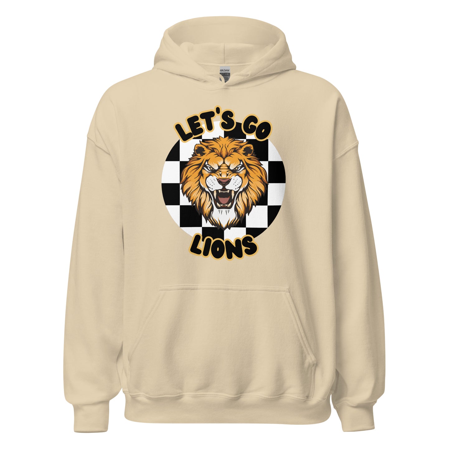 Lions Unisex Hoodie (checkered)