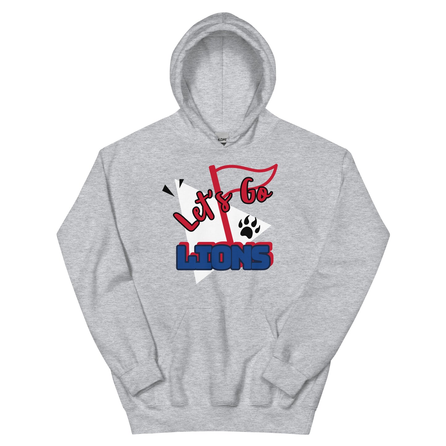 Lions Unisex Hoodie (Lets Go Flag