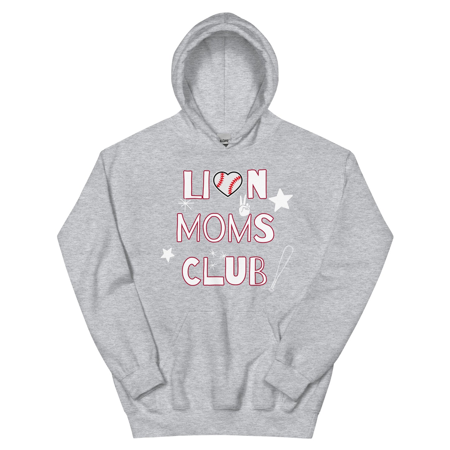 Lions Hoodie (Lion Moms Club Softball Baseball)