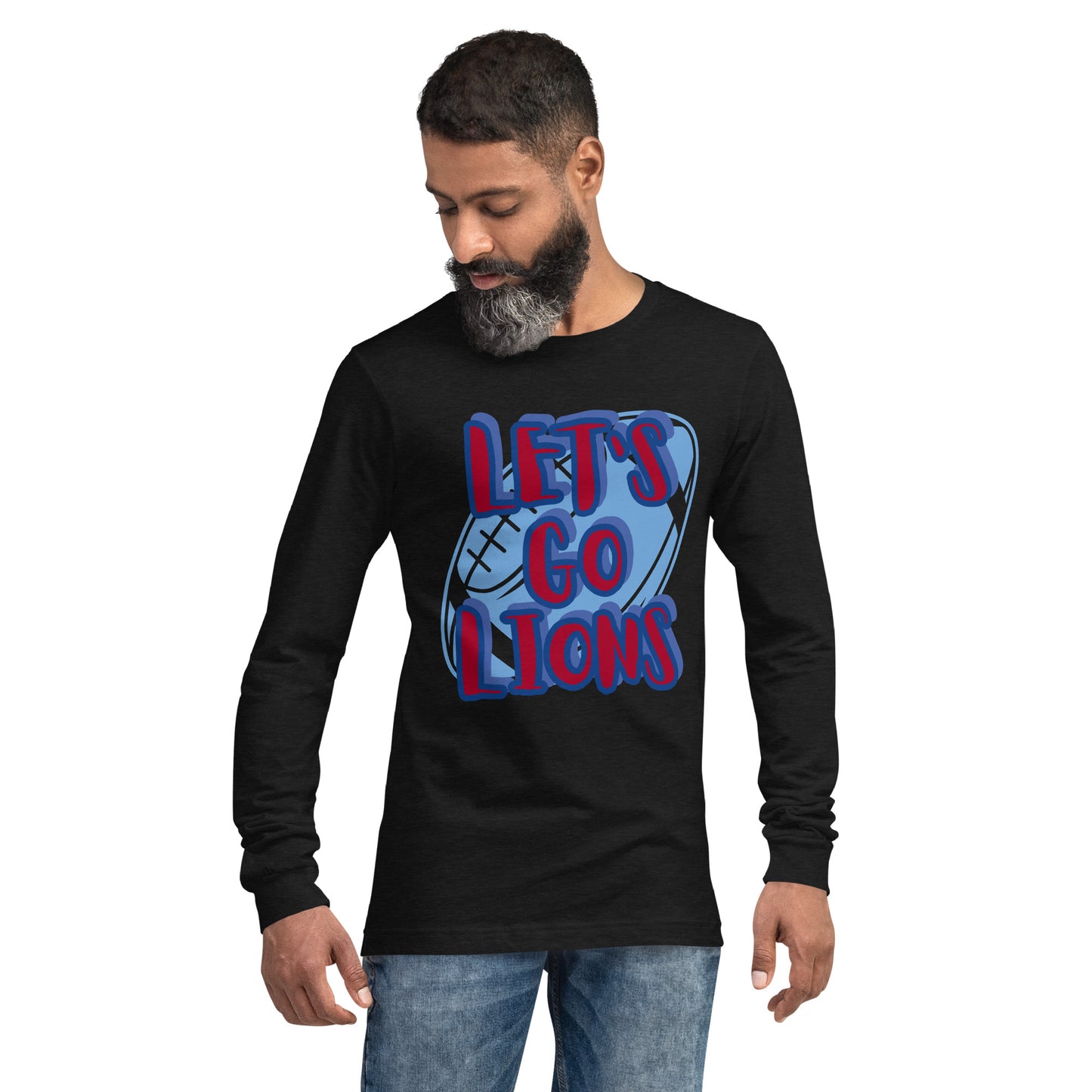 Lions Unisex Long Sleeve Tee (Lets Go Football)