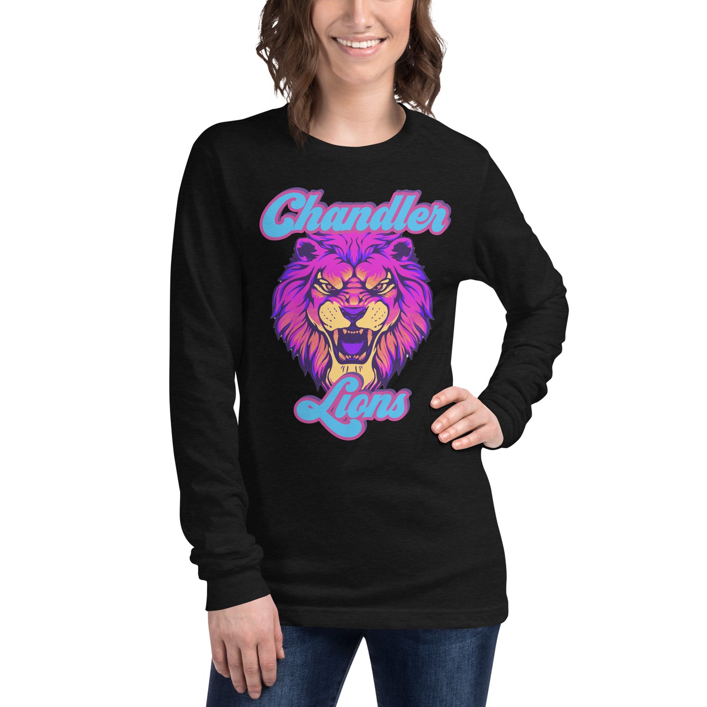 Lions Unisex Long Sleeve Tee (Neon Retro)