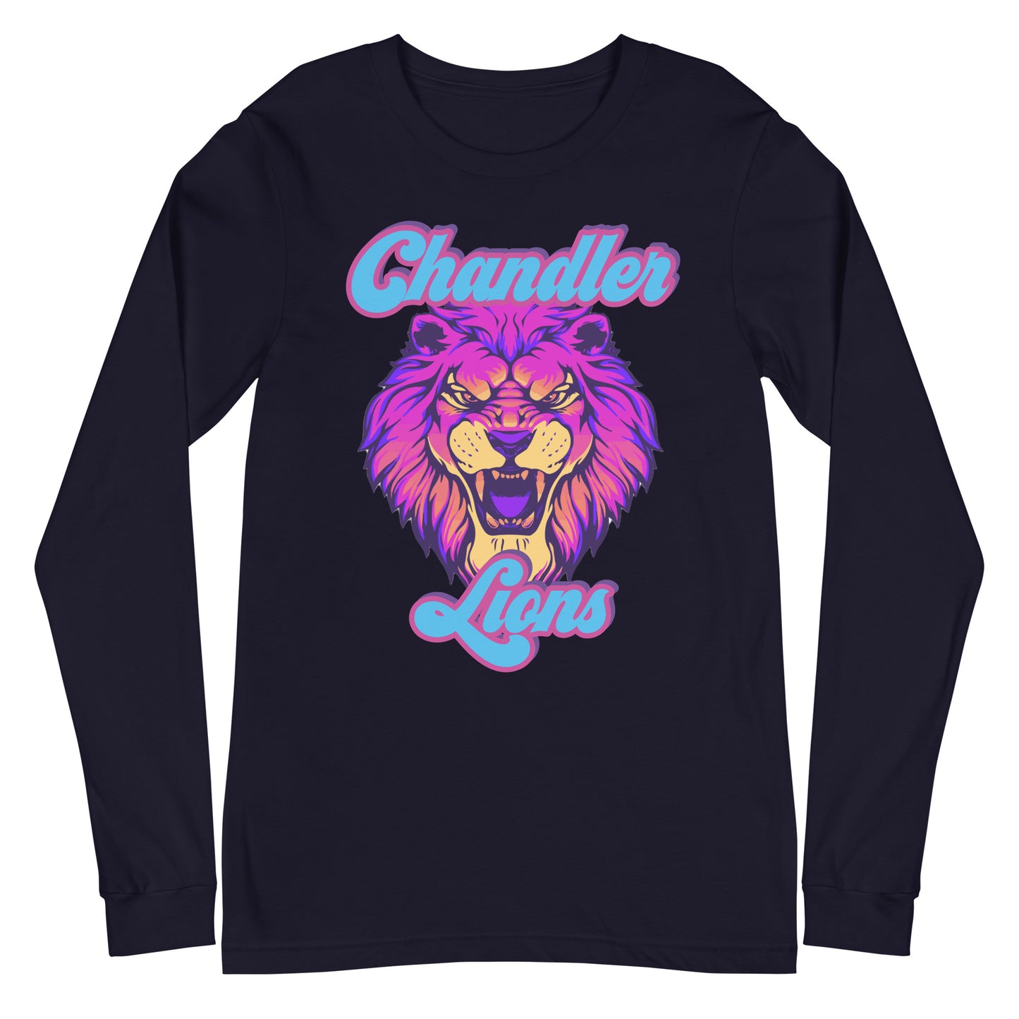 Lions Unisex Long Sleeve Tee (Neon Retro)