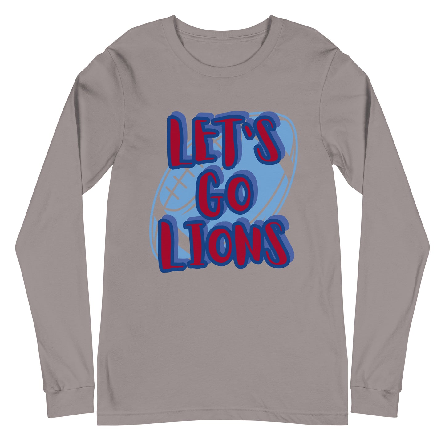 Lions Unisex Long Sleeve Tee (Lets Go Football)