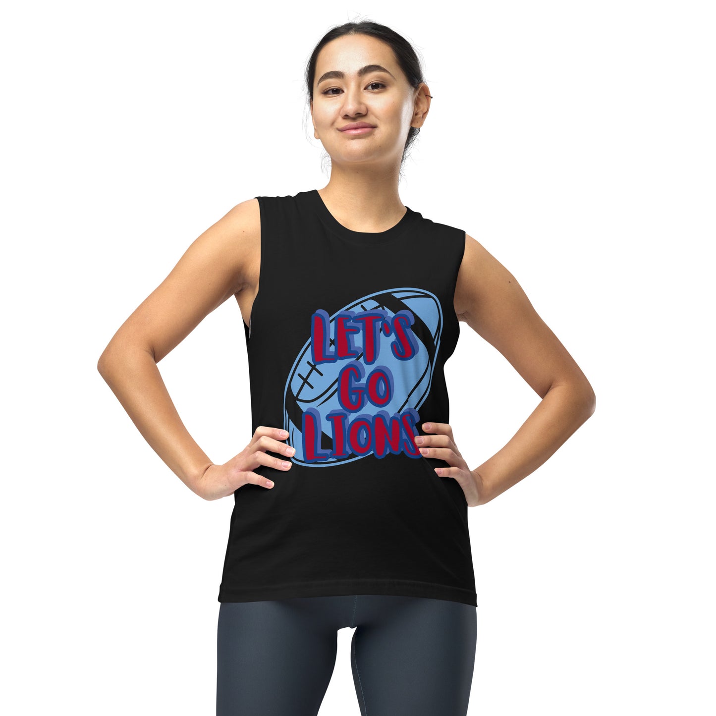 Lions Unisex Muscle Shirt (Lets Go Football)