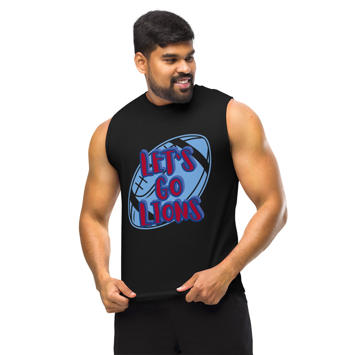 Lions Unisex Muscle Shirt (Lets Go Football)