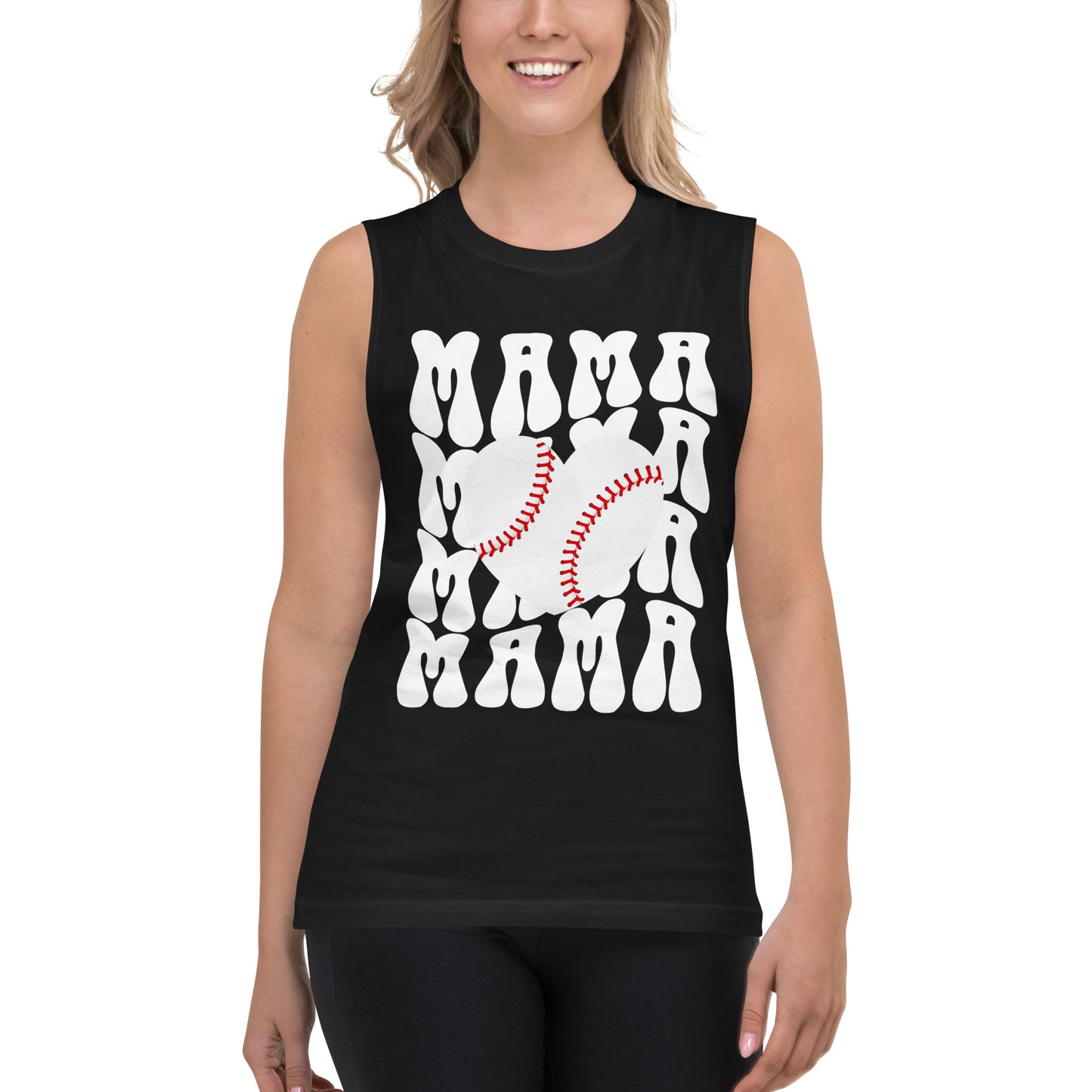 Baseball Mama Muscle Shirt