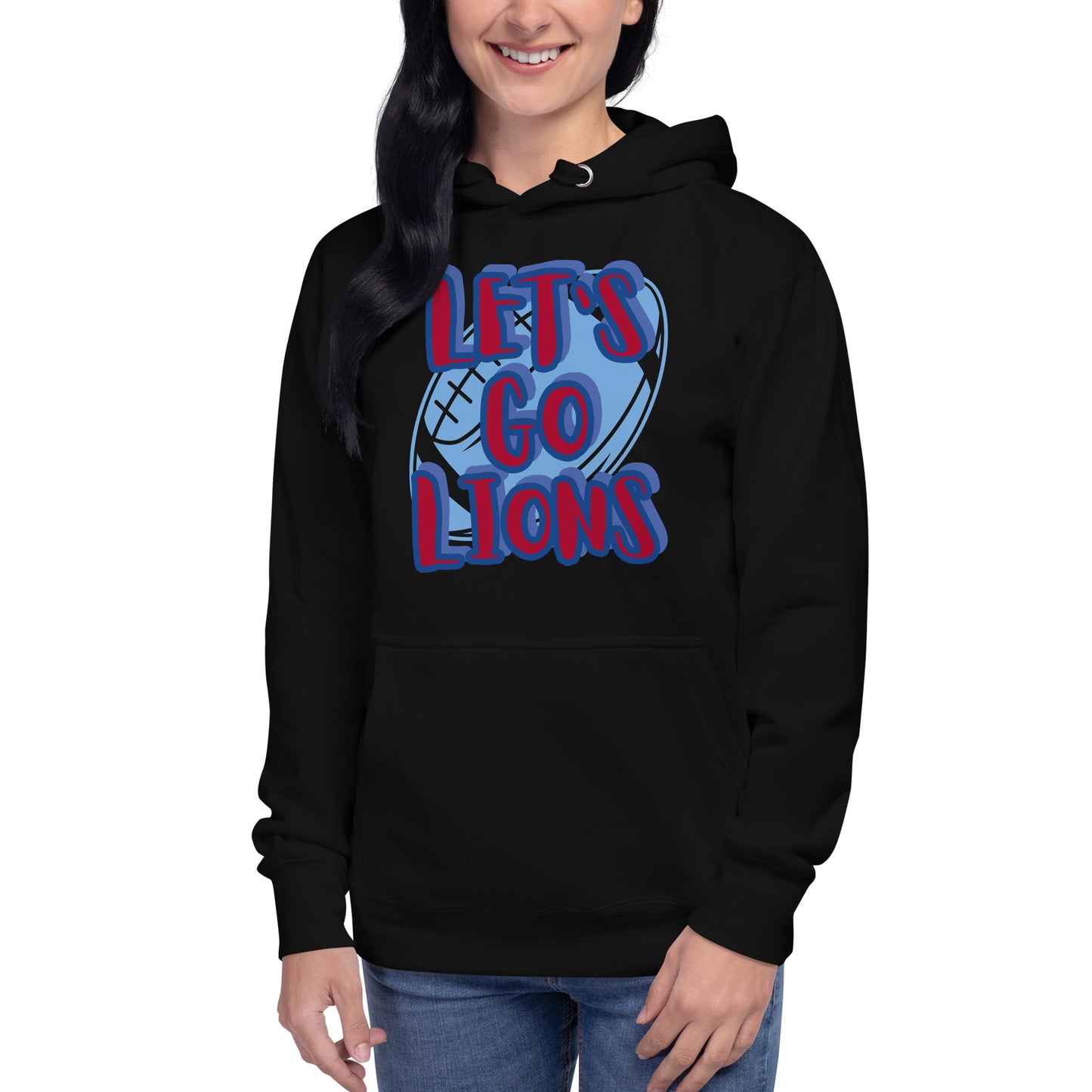 Lions Unisex Hoodie (Lets Go Football)