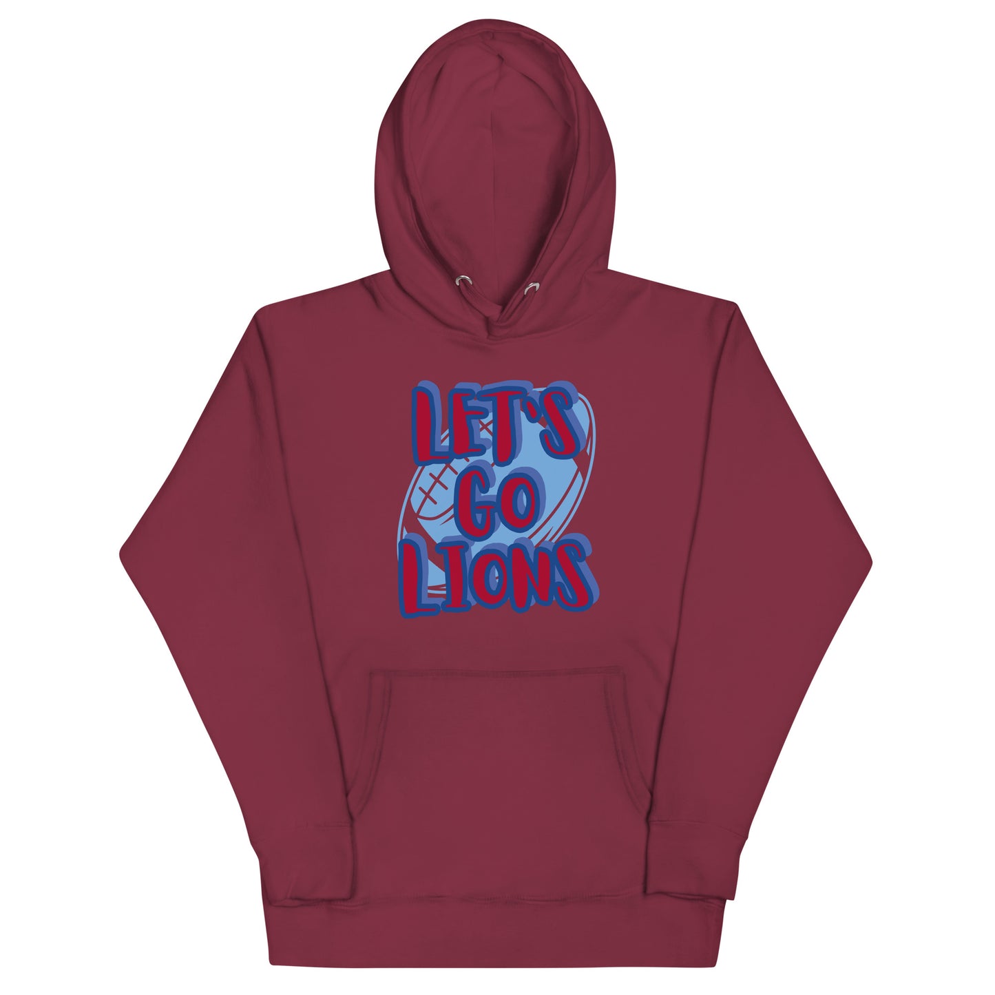 Lions Unisex Hoodie (Lets Go Football)