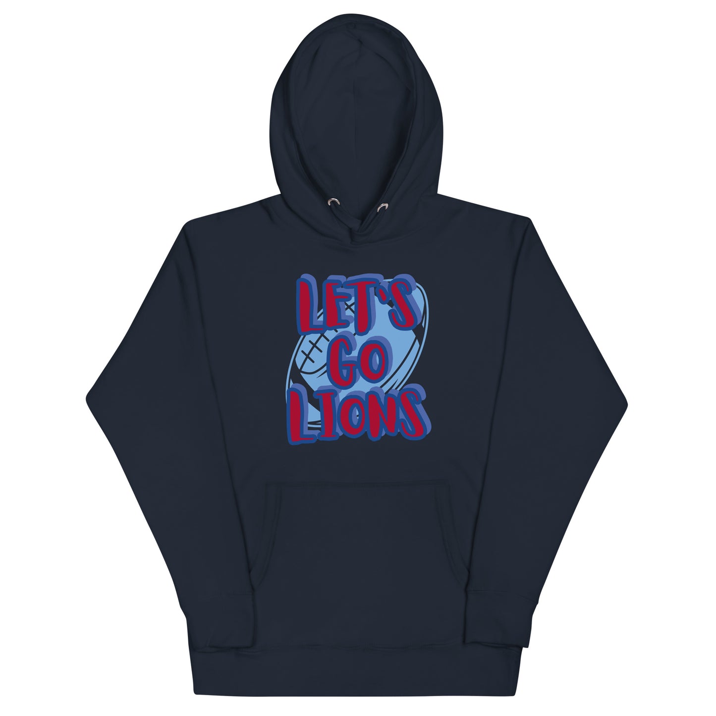 Lions Unisex Hoodie (Lets Go Football)