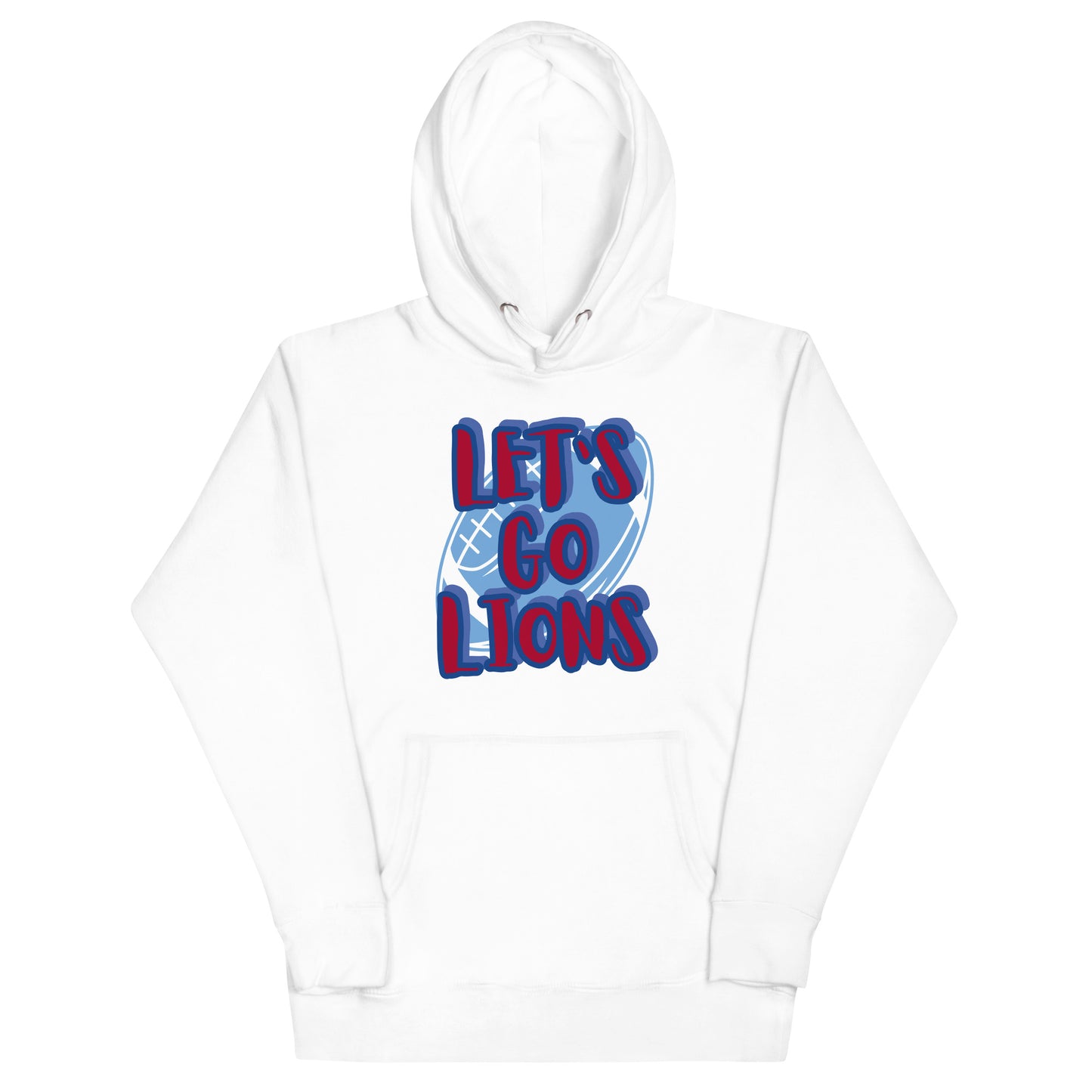 Lions Unisex Hoodie (Lets Go Football)